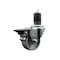 Service Caster 3'' Semi Steel Swivel 1-5/8'' Expanding Stem Caster with Brake SCC-EX20S314-SSS-PLB-158 - alternate 1